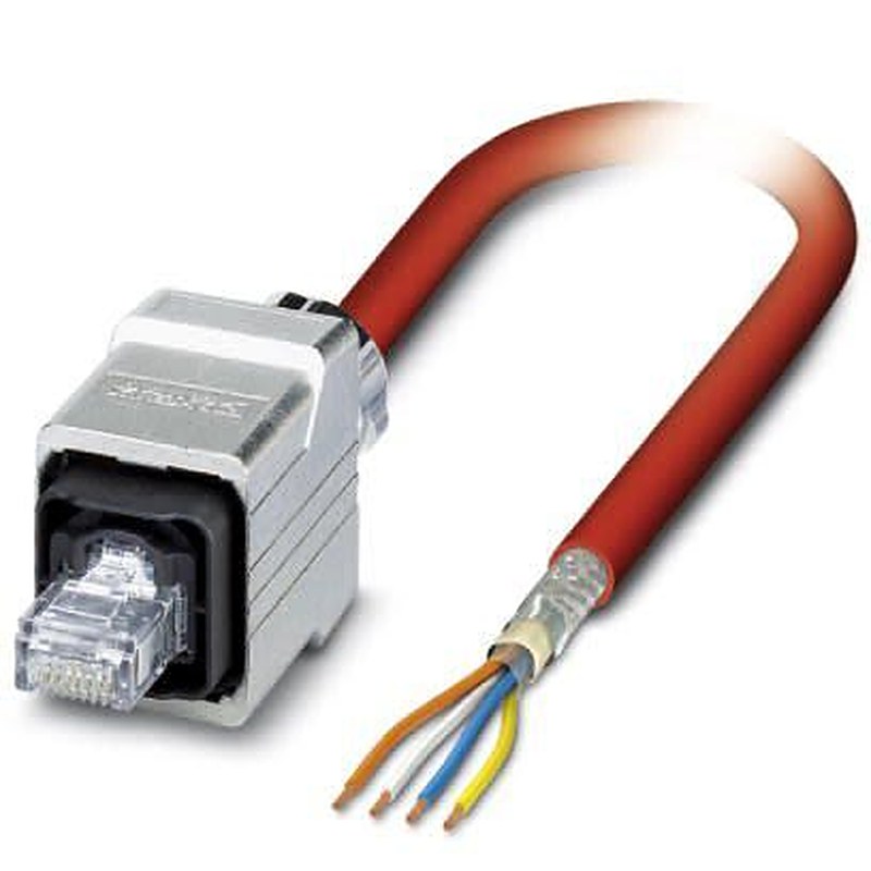 Phoenix Contact VS, 5 m Cat5 Ethernet Cable, Red, Shielded Screened Polyvinyl Chloride Sheath