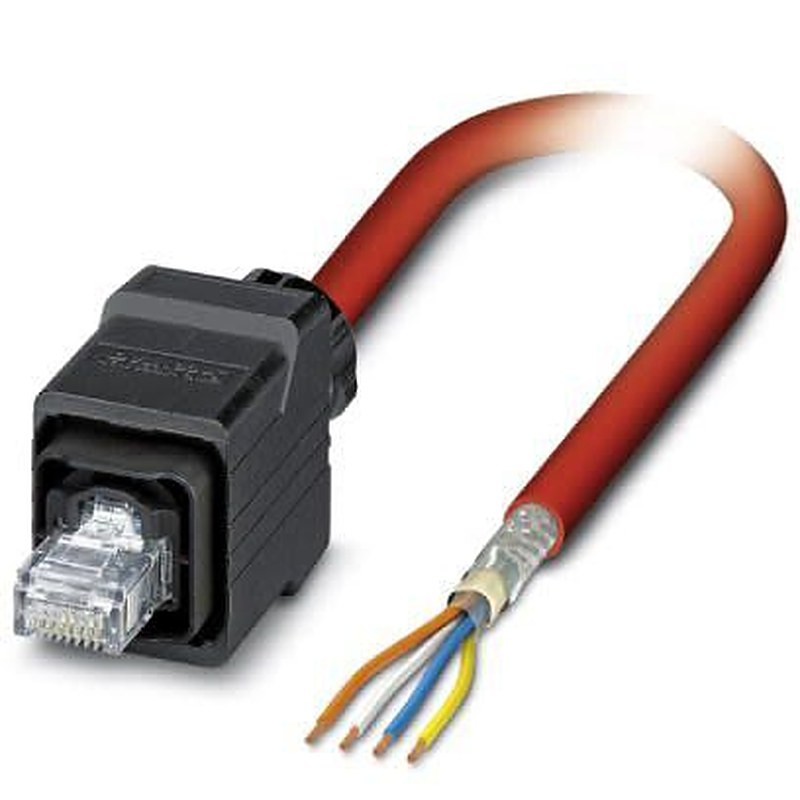 Phoenix Contact VS, 5 m Cat5 Ethernet Cable, Red, Shielded Screened Polyvinyl Chloride Sheath