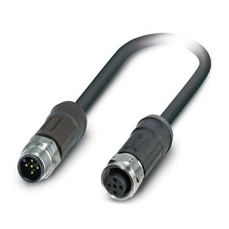 Phoenix Contact SAC Series Bus Cable, 2 Pairs, 0.25 mm², 3 m, Black Sheath
