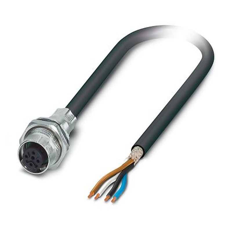 Phoenix Contact Female 4 way M12 to 4 way Free Cable End Sensor Actuator Cable, 2 m