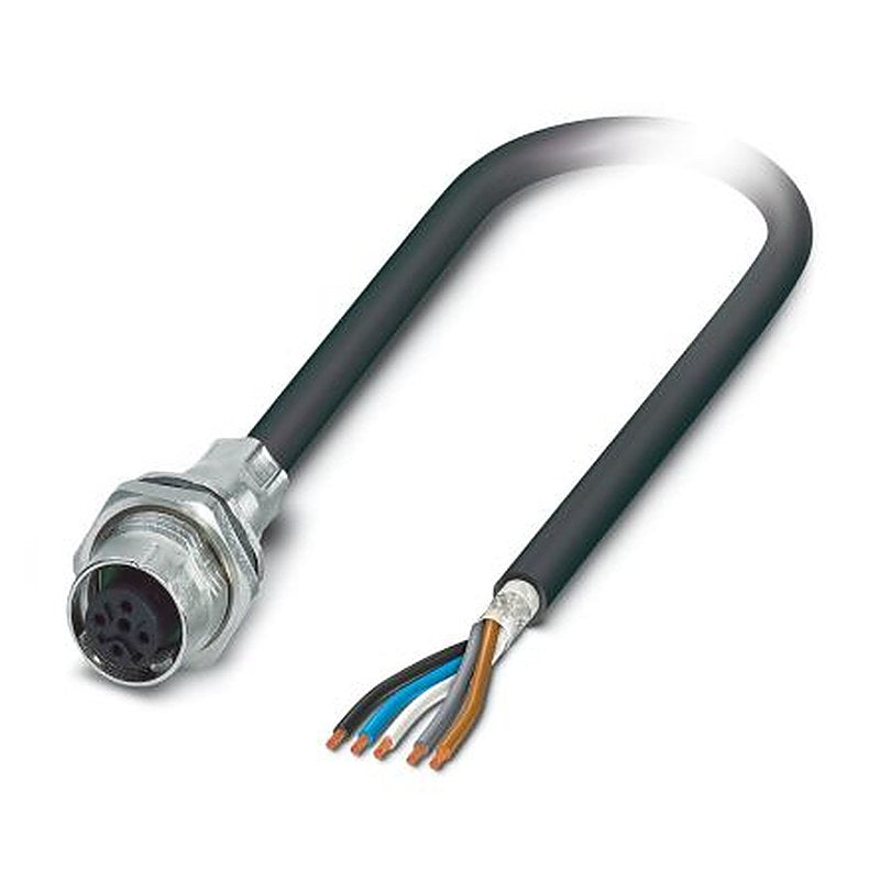 Phoenix Contact Female 5 way M12 to 5 way Free Cable End Sensor Actuator Cable, 1 m