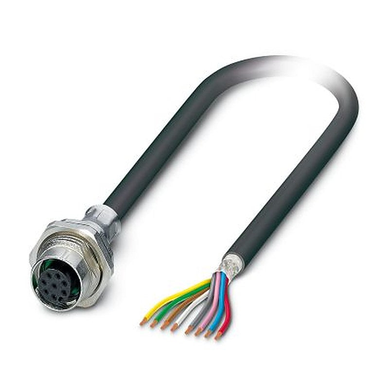 Phoenix Contact Female 8 way M12 to 8 way M12 Sensor Actuator Cable, 1 m