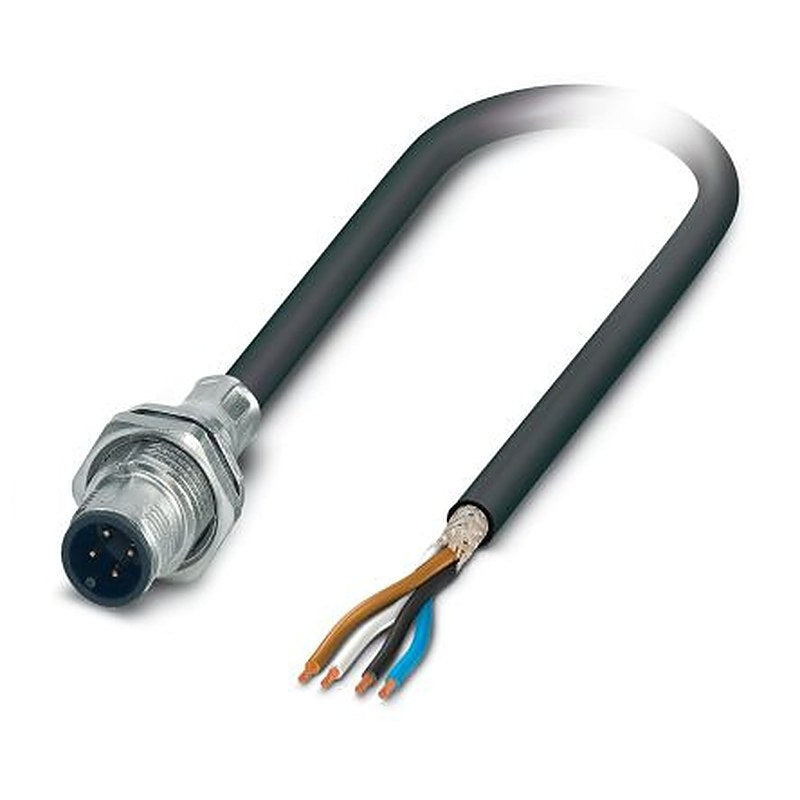 Phoenix Contact Male 4 way M12 to 4 way Free Cable End Sensor Actuator Cable, 2 m
