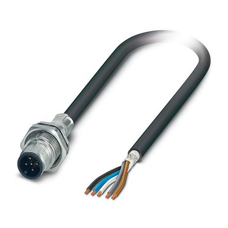 Phoenix Contact Male 5 way Straight to Unterminated Sensor Actuator Cable, 2 m