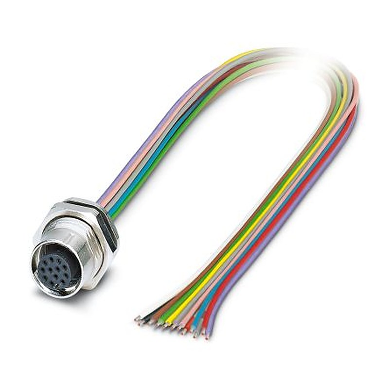 Phoenix Contact Female 12 way M12 to 12 way Unterminated Sensor Actuator Cable, 500 mm