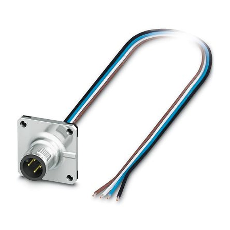 Phoenix Contact Male 4 way M12 to 4 way Free Cable End Sensor Actuator Cable, 500 mm
