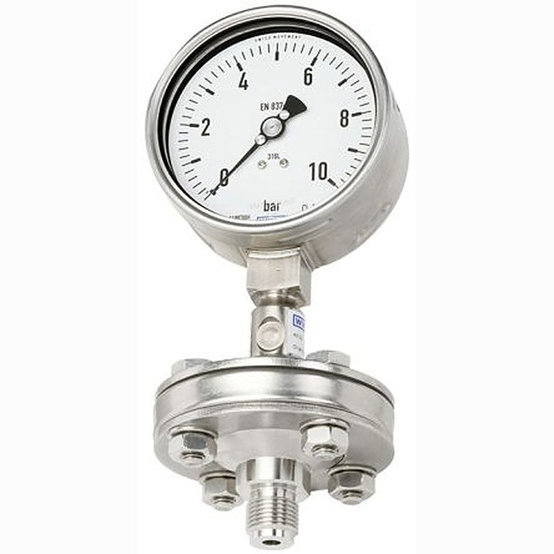 WIKA G 1/2 Threaded Pressure Gauge, 100 mm, 1.6 bar