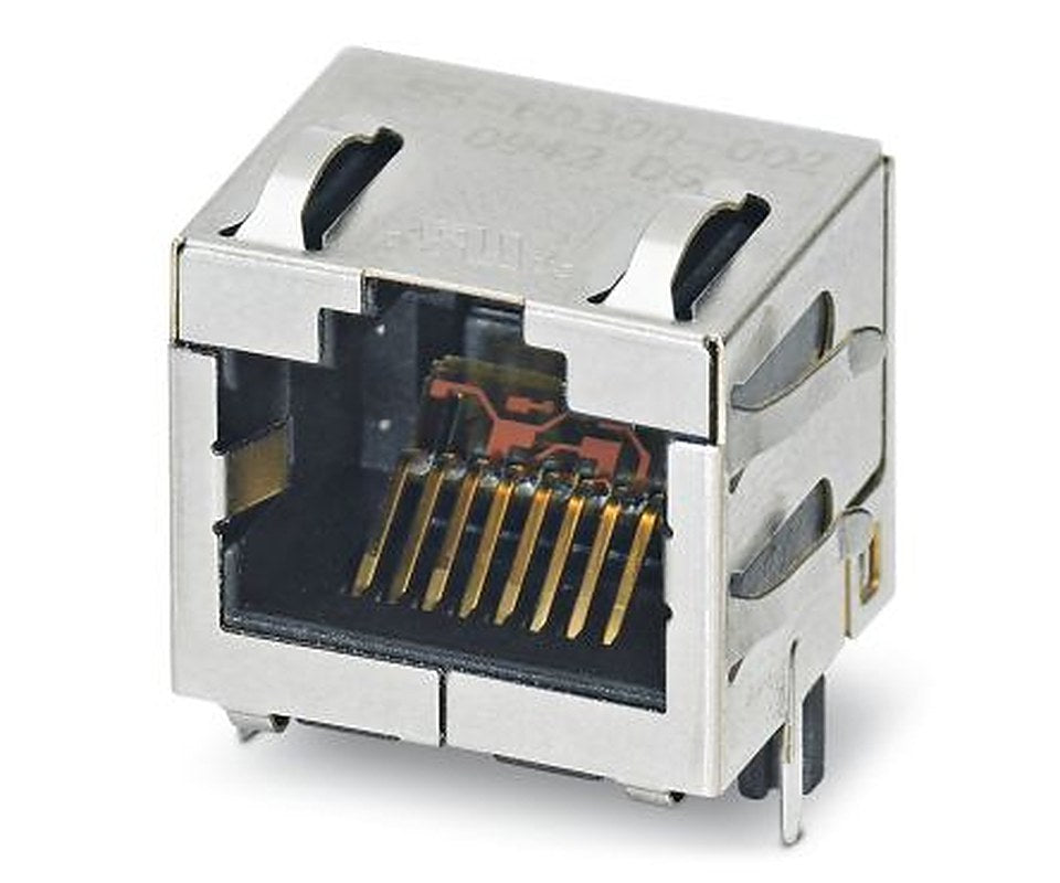 Phoenix Contact VS-08-BU-RJ45-10G/LH-1 Series RJ45 Connector Female, Surface, Cat6a STP Shield Straight 1 Port 8 Way