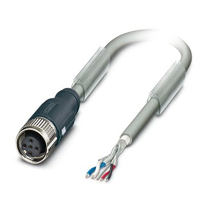 Phoenix Contact SAC Series Bus Cable, 2 Pairs, 0.25 mm², 2.5 m, Grey, Silver Sheath Polyurethane