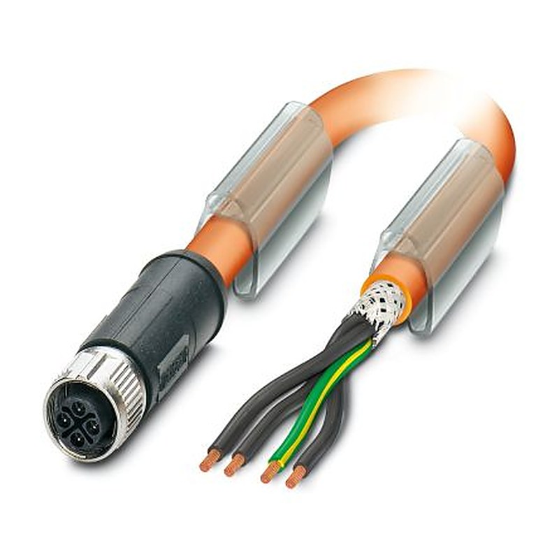 Phoenix Contact, 15 m 4 Core Power Cable, Orange Polyurethane 90 °C