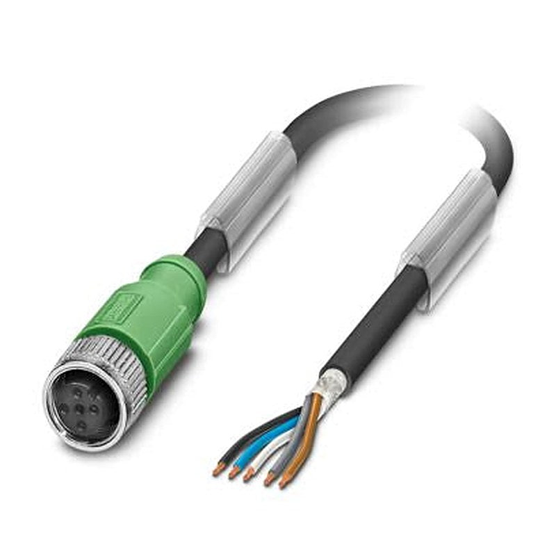 Phoenix Contact 5 way Free Cable End to Female 5 way M12, Straight Sensor Actuator Cable, 30 m
