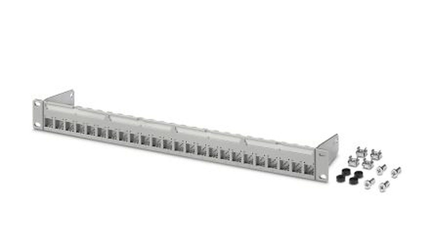 Phoenix Contact Grey Steel Marshalling Panel, 1 U 482.6 mm 482.6mm