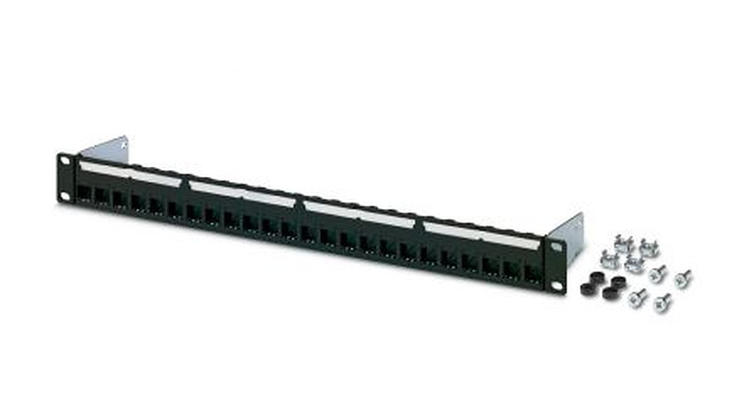Phoenix Contact Black Steel Marshalling Panel, 1 U 482.6 mm 482.6mm