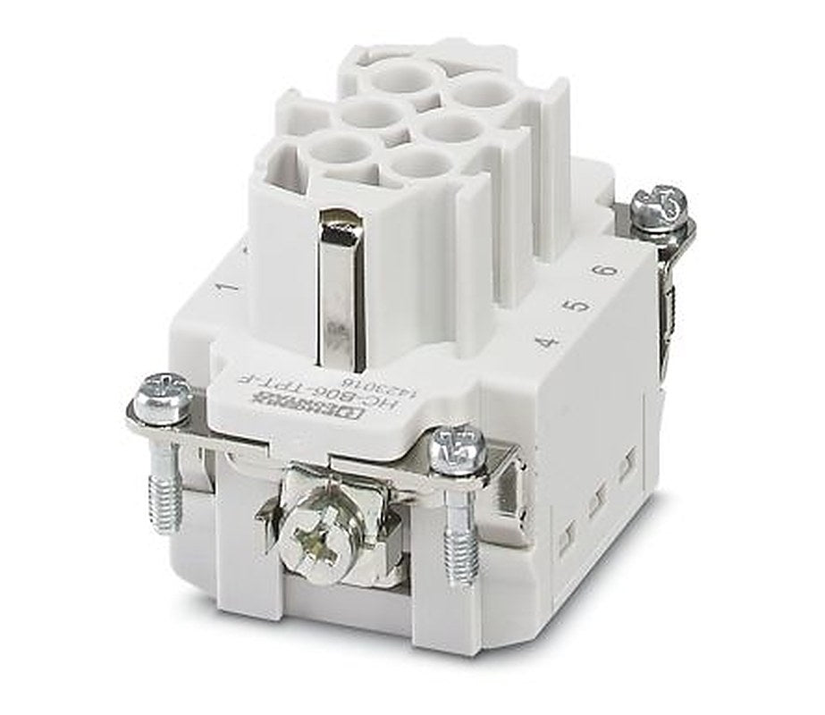 Phoenix Contact Heavy Duty Power Connector Insert, 16A, HC Series Female, 6 Contacts