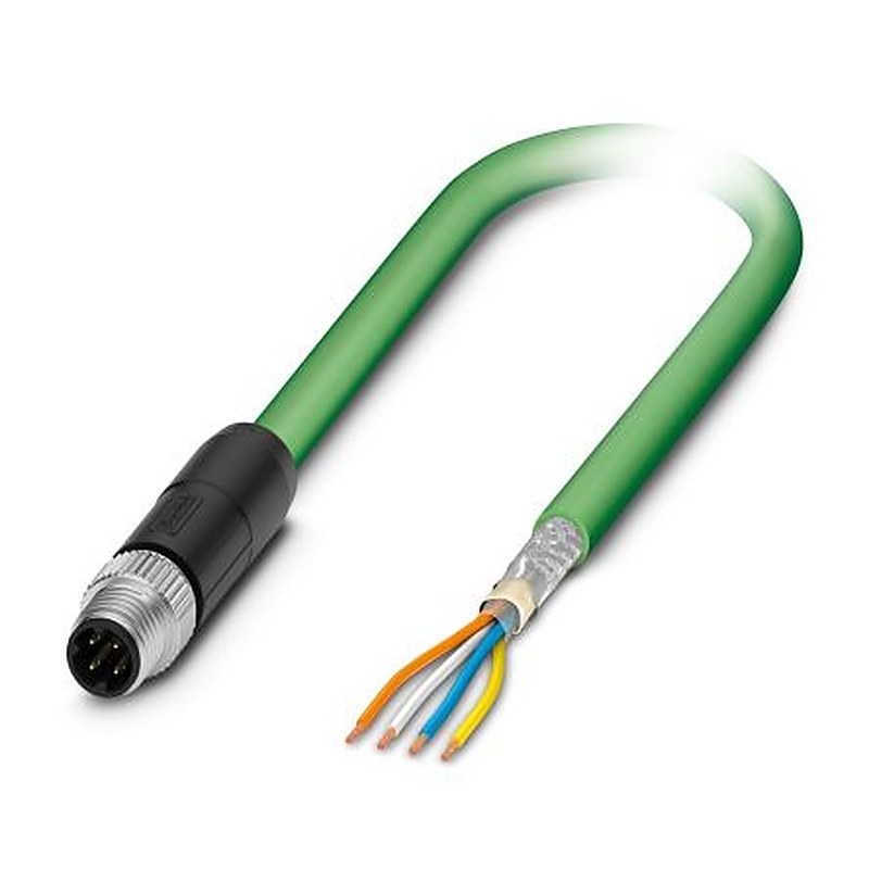 Phoenix Contact, 2 m Cat5 Ethernet Cable, Green, Shielded 4 Screened Polyurethane Sheath