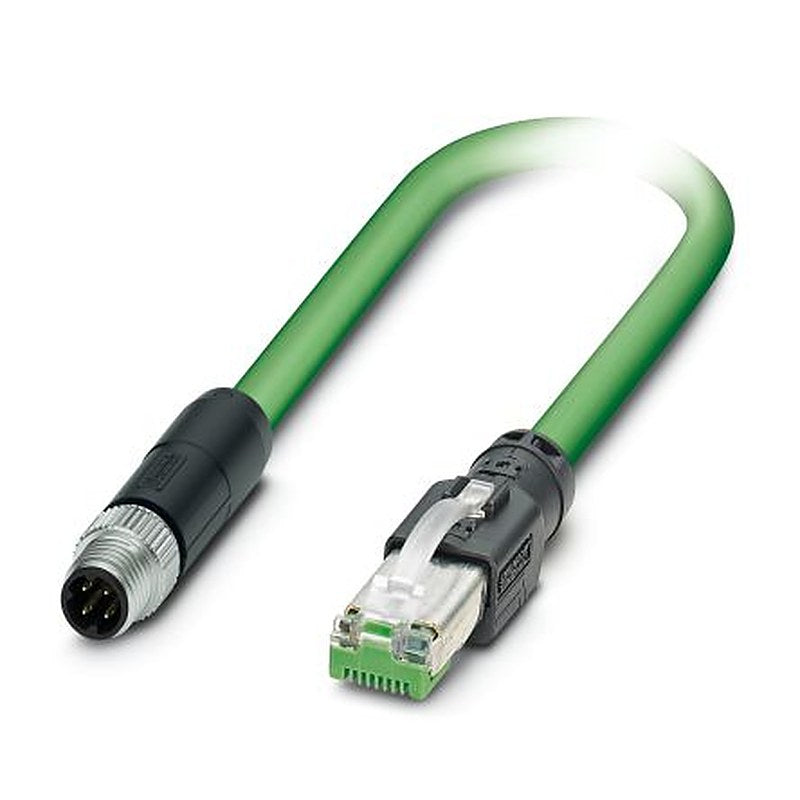 Phoenix Contact, 2 m Cat5 Ethernet Cable, Green, Shielded 4 Screened Polyurethane Sheath