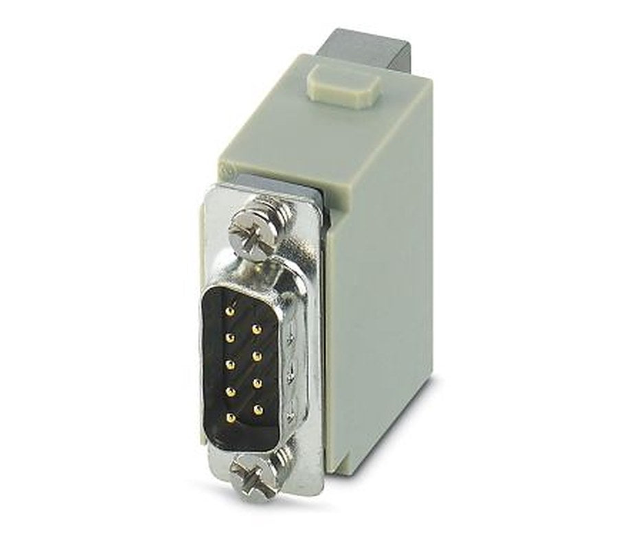 Phoenix Contact Heavy Duty Power Connector Module, 1A, HC-M-DSUB-U Series Male, 9 Contacts