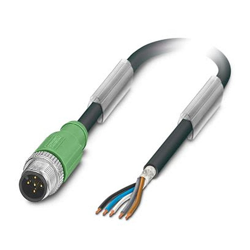 Phoenix Contact Male 5 way M12, Straight to 5 way M12, Straight Sensor Cable, 20 m