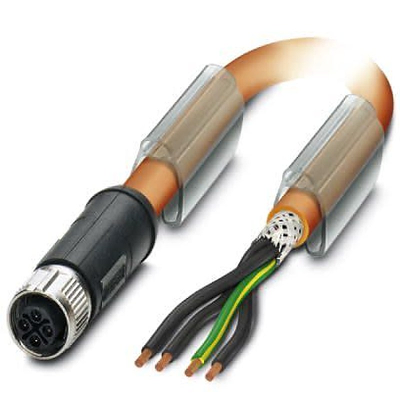 Phoenix Contact Female 4 way M12, Straight to Female Unterminated Sensor Actuator Cable, 5 m