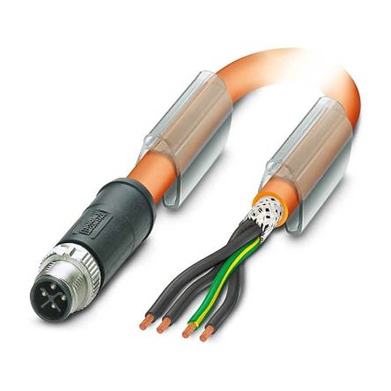 Phoenix Contact Male 4 way M12 to 4 way Unterminated Sensor Actuator Cable, 10 m