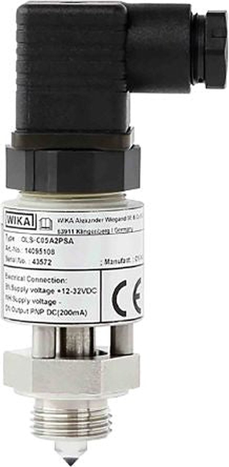 WIKA OLS-C05 Series Optoelectronic Level Sensor, Panel Mount, Housing Stainless Steel