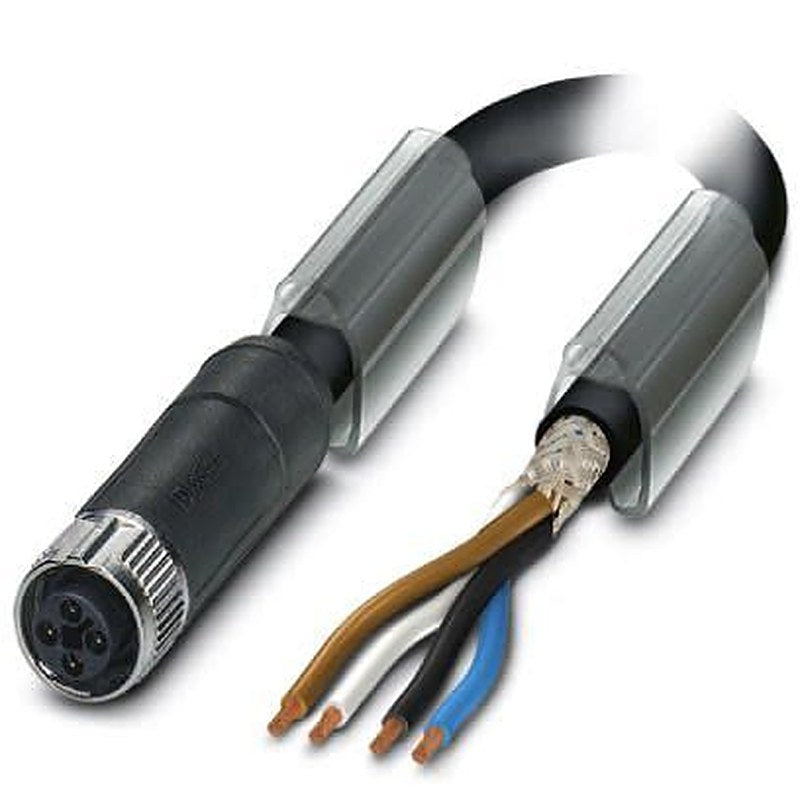 Phoenix Contact Female 4 way M12, Straight to Free End Sensor Actuator Cable, 10 m