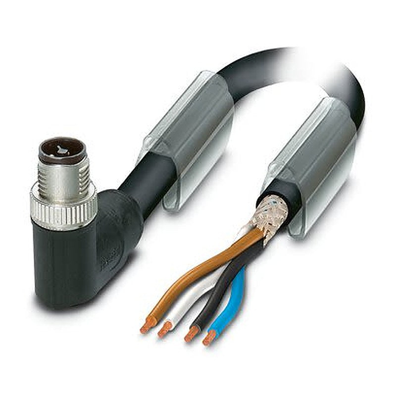 Phoenix Contact 14241, 1.5 m 4 Core Power Cable, Black Polyurethane 90 °C