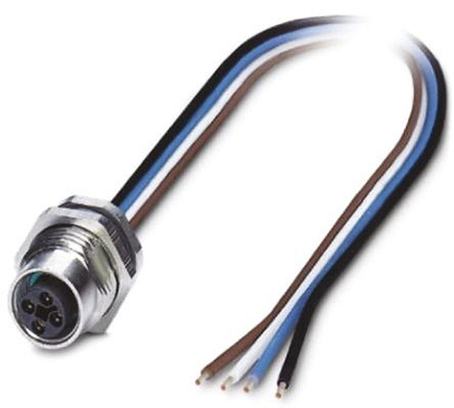 Phoenix Contact Female 4 way Straight to 4 way Unterminated Sensor Actuator Cable, 0.5 m