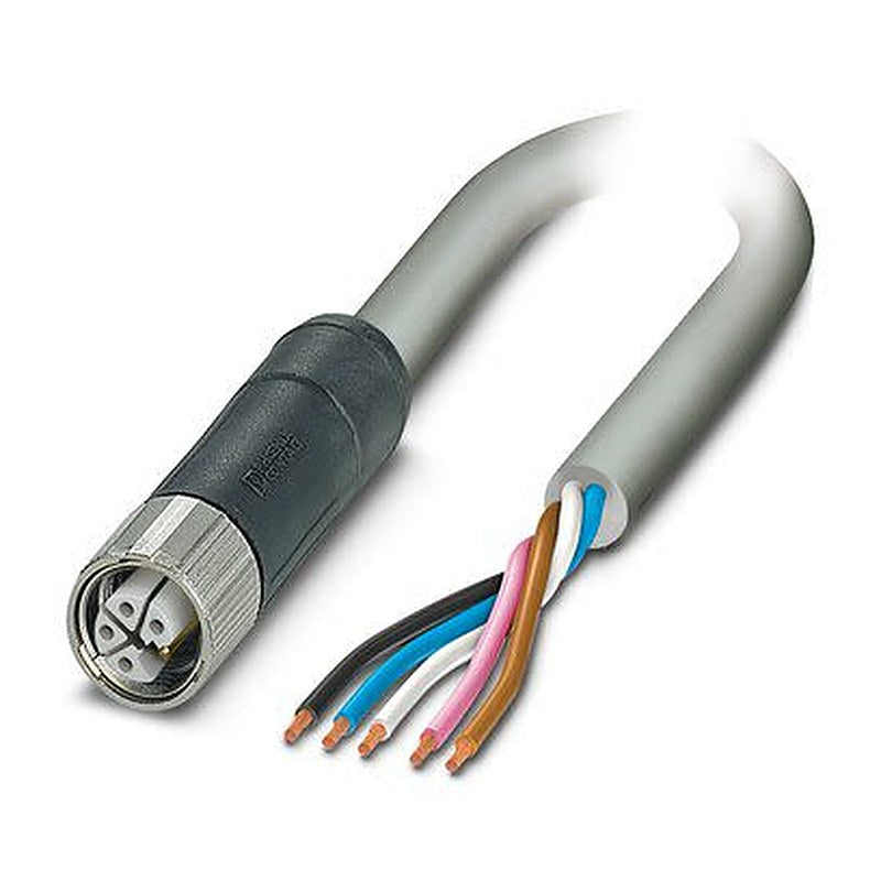 Phoenix Contact SAC, 3 m 5 Core Power Cable, Grey Polyvinyl Chloride 80 °C