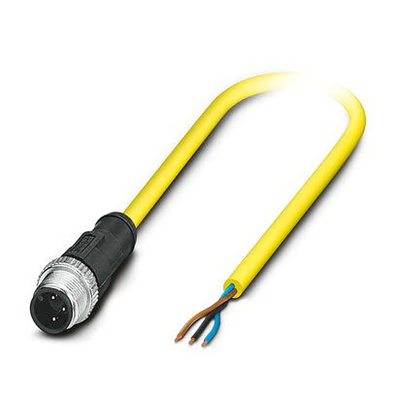 Phoenix Contact Male 3 way M12, M12, Straight, Straight to Straight, Unterminated Sensor Actuator Cable, 5 m