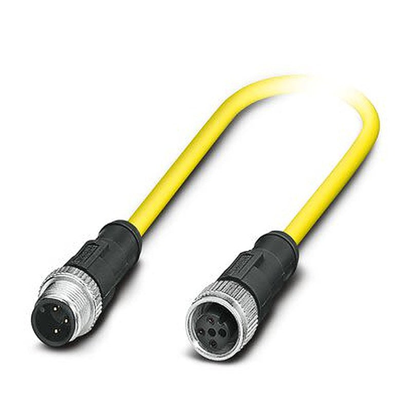 Phoenix Contact Male 3 way M12, M12, Straight, Straight to Female 3 way M12, M12, Straight, Straight Actuator/Sensor
