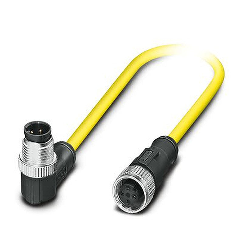 Phoenix Contact Male 4 way M12, M12, Right Angle, Right Angle to Female 4 way M12, M12, Straight, Straight Sensor