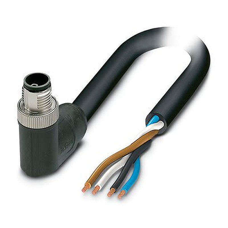 Phoenix Contact 14250, 3 m 4 Core Power Cable, Black, Grey Polyvinyl Chloride 80 °C