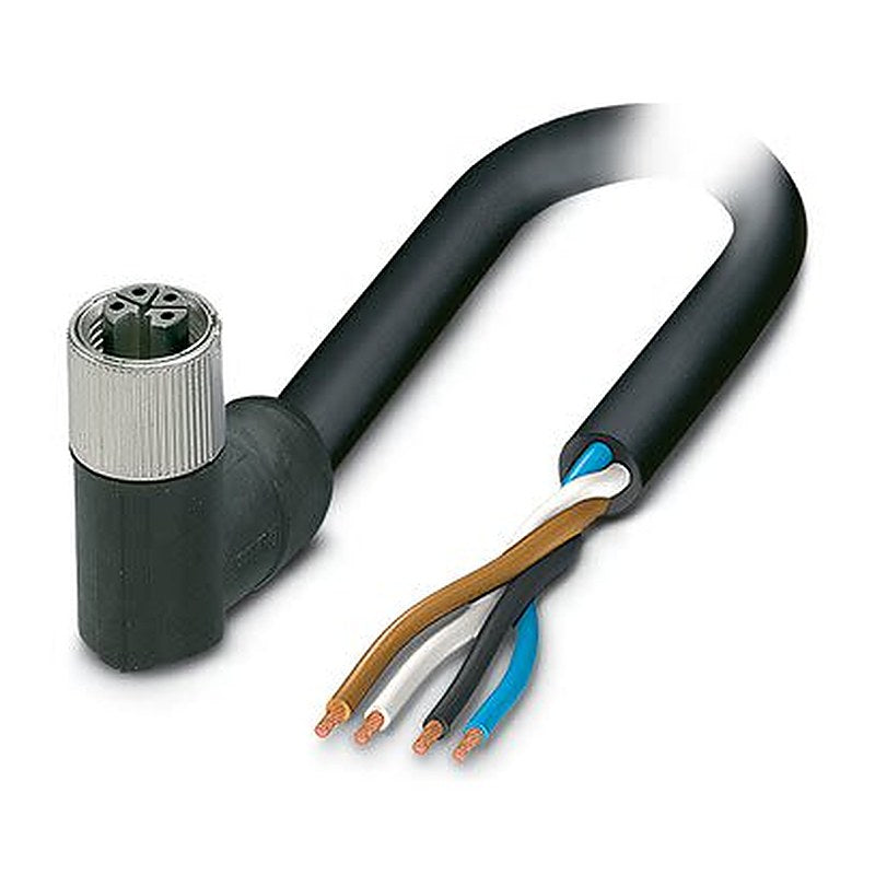 Phoenix Contact 14250, 1.5 m 4 Core Power Cable, Black, Grey Polyvinyl Chloride 80 °C
