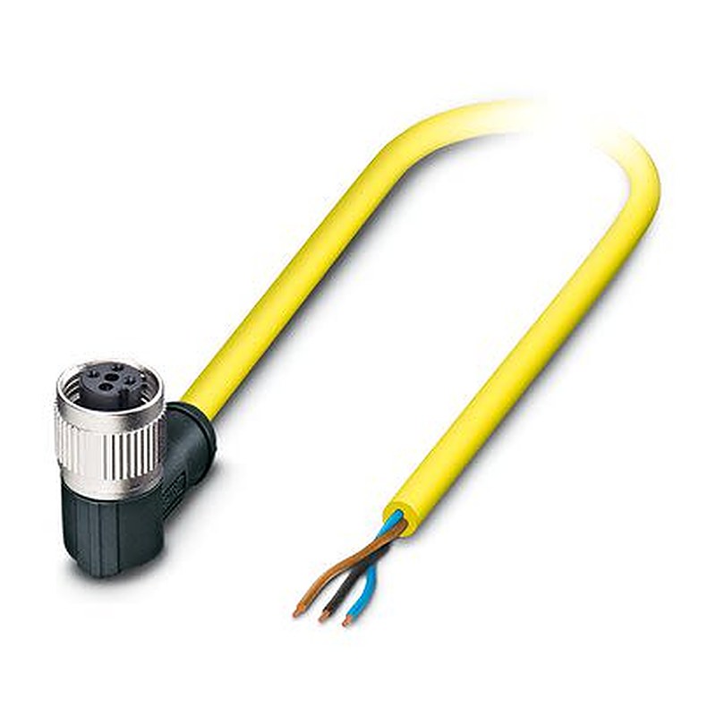 Phoenix Contact Free Cable End, Free Cable End to Female 3 way Angled Socket M12, Angled Socket M12 Actuator/Sensor