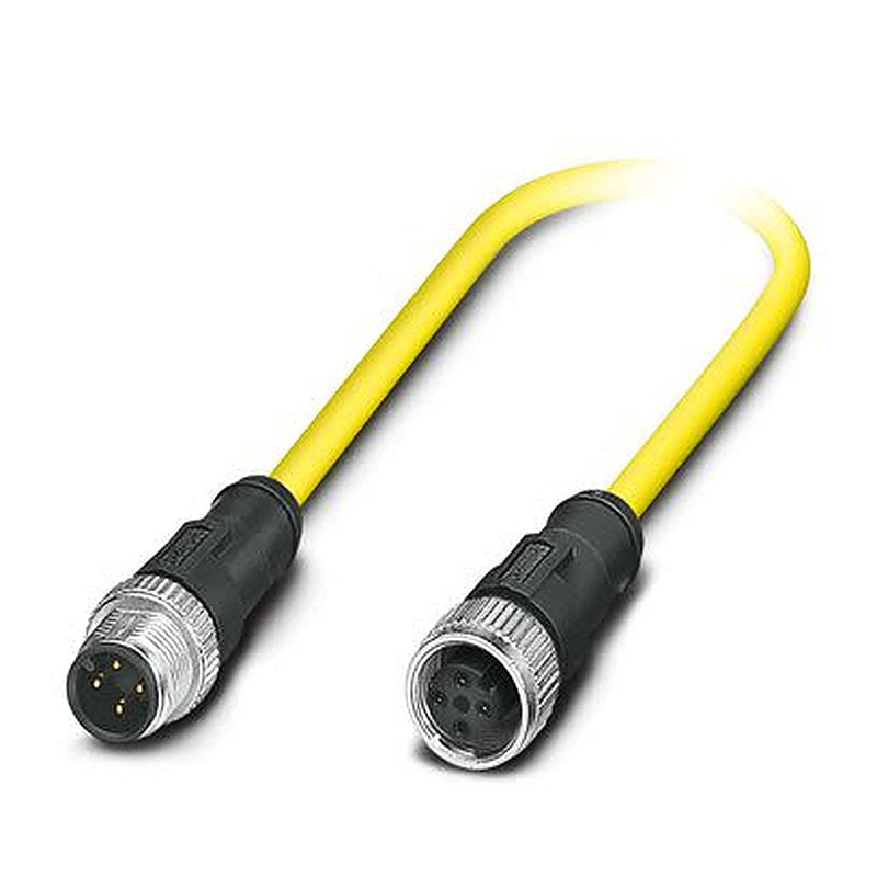 Phoenix Contact Male 4 way M12, M12, Straight, Straight to Female 4 way M12, M12, Straight, Straight Sensor Actuator