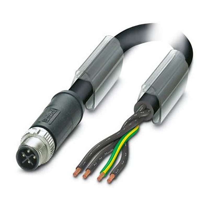 Phoenix Contact, 3.3 m 4 Core Power Cable, Grey, Black Polyurethane 85 °C