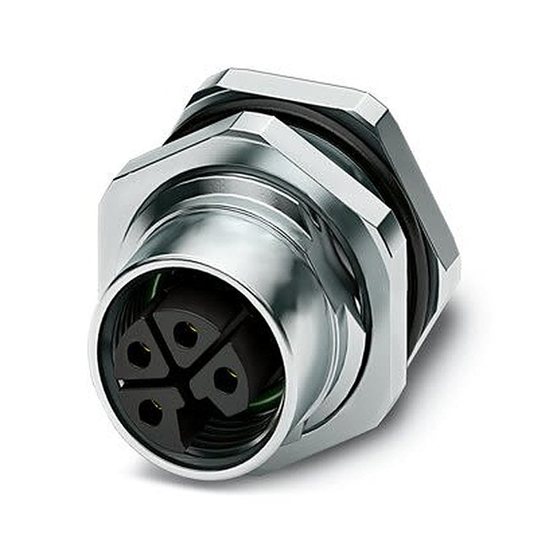 Phoenix Contact Circular Connector, 4 Contacts, Rear, M12 Connector, Socket, Female, IP65, IP67, SACC Series