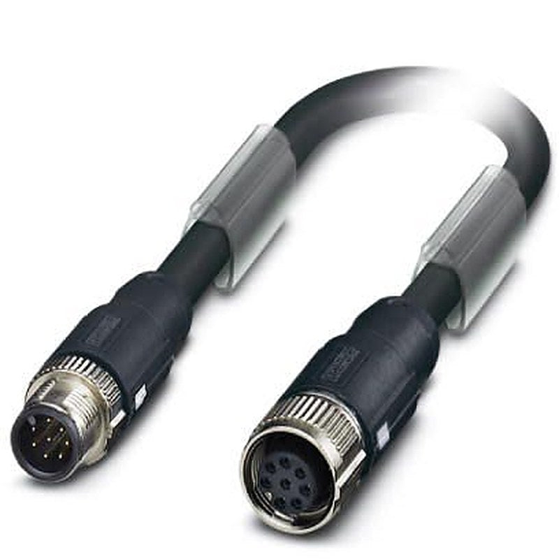 Phoenix Contact Male 6 way M12, Straight to Female 6 way M12, Straight Bus Cable, 10 m