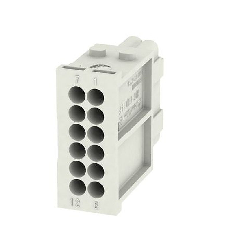 Weidmüller Heavy Duty Power Connector Insert, 10A, ModuPlug Series Female, 12 Contacts