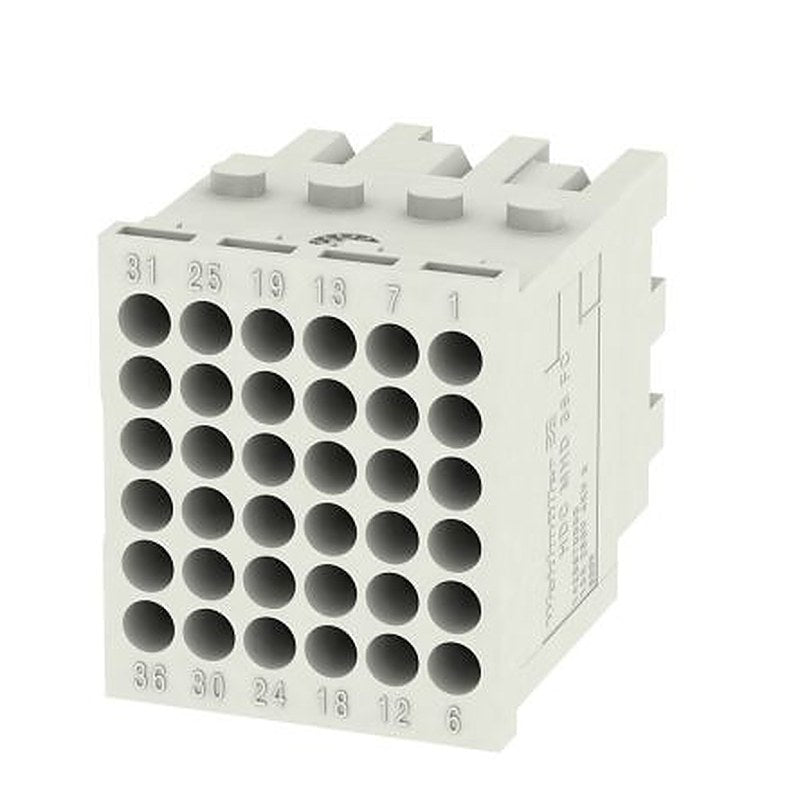Weidmüller Heavy Duty Power Connector Insert, 10A, ModuPlug Series Female, 36 Contacts