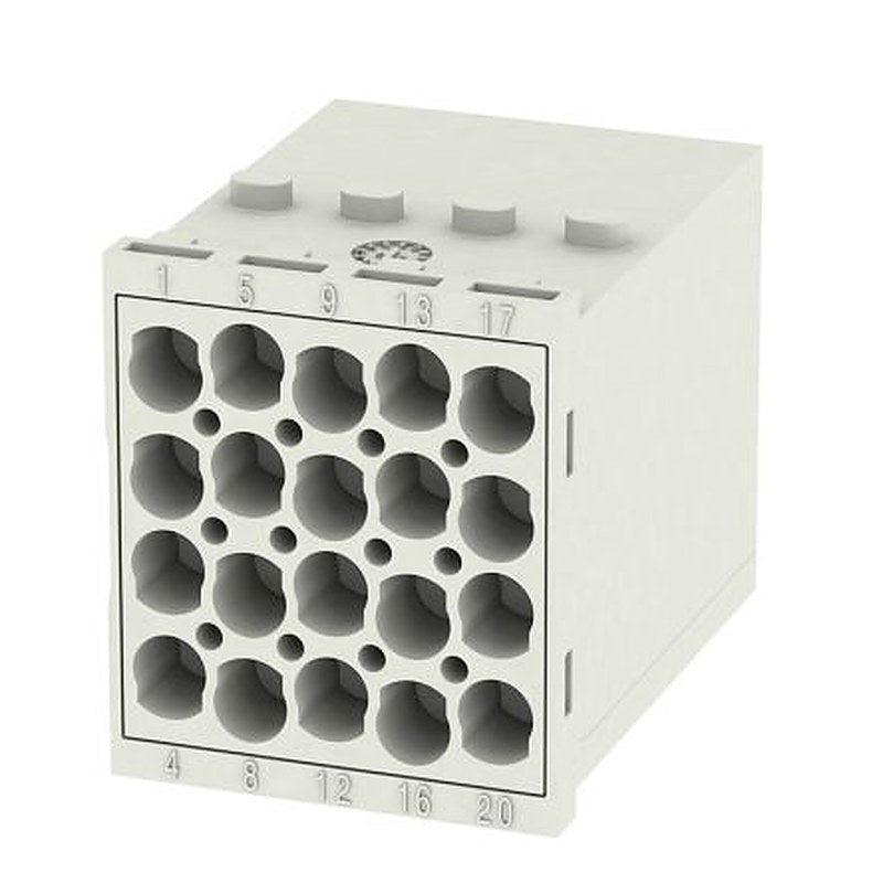 Weidmüller Heavy Duty Power Connector Insert, 16A, ModuPlug Series Male, 20 Contacts