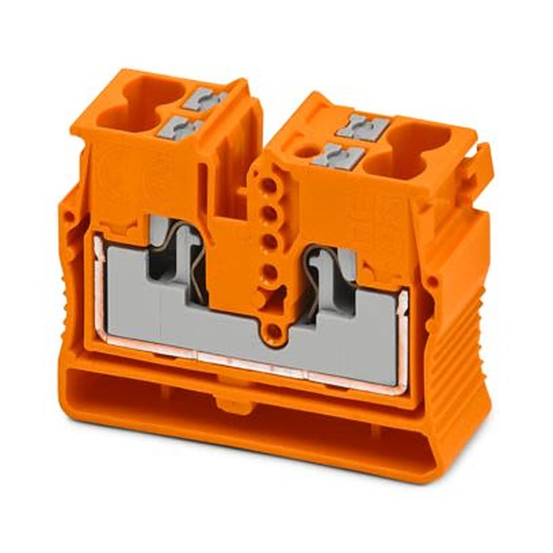 Phoenix Contact 1429433 MPTD Series Feed Through Terminal Block Orange, 2.5mm², 1-Level, Push-in, IECEx, ATEX