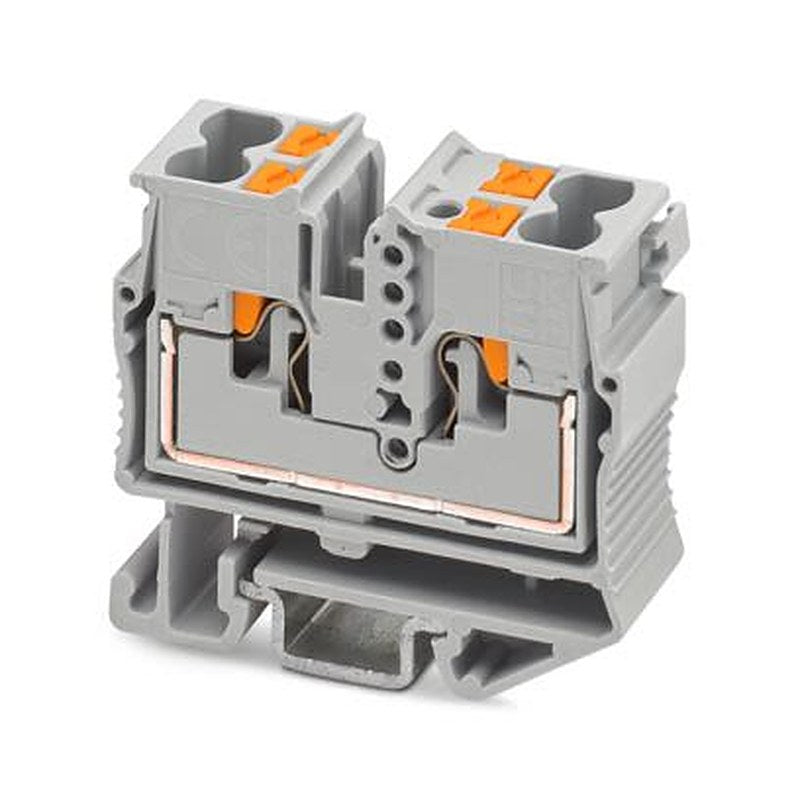Phoenix Contact 1429436 MPTD Series Feed Through Terminal Block Grey, 2.5mm², 1-Level, Push-in, ATEX, IECEx SEV14.0010U