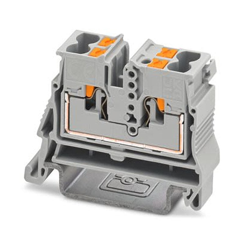 Phoenix Contact 1429438 MPTD Series Feed Through Terminal Block Grey, 2.5mm², 1-Level, Push-in, IECEx, ATEX