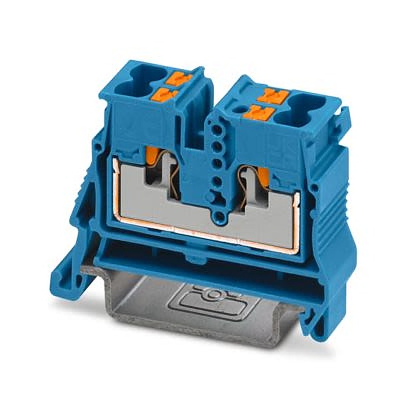 Phoenix Contact 1429439 MPTD Series Feed Through Terminal Block Blue, 2.5mm², 1-Level, Push-in, IECEx/ATEX