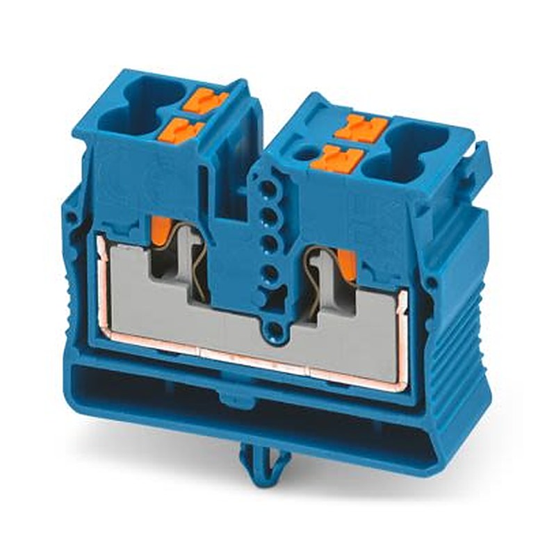Phoenix Contact 1429442 MPTD Series DIN Rail Terminal Block Blue, 2.5mm², 1-Level, Push-in, ATEX, IECEx