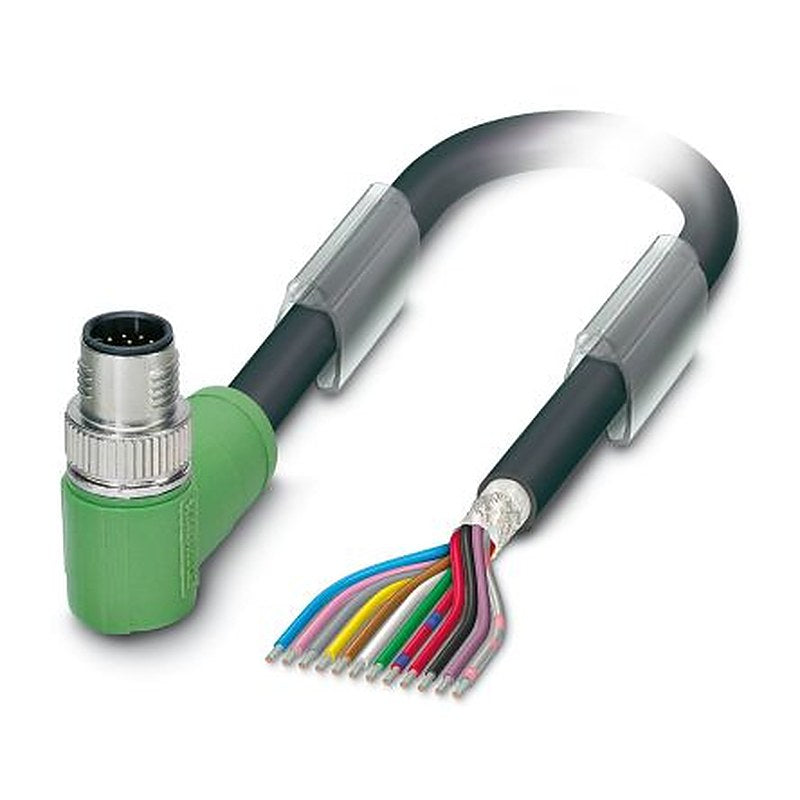 Phoenix Contact Male 12 way Right Angle to 12 way Unterminated Sensor Actuator Cable, 1.5 m