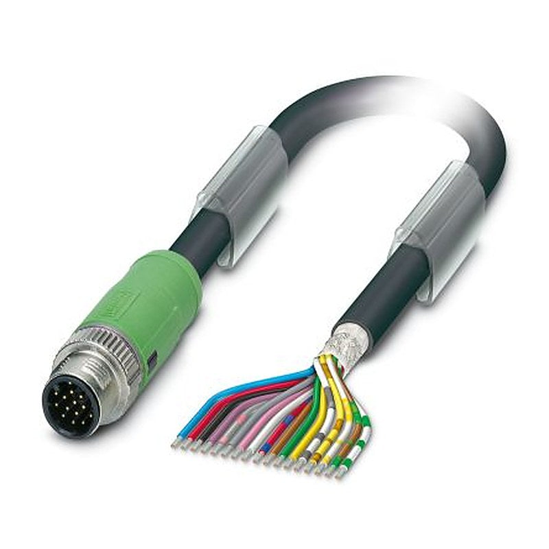 Phoenix Contact Male 17 way M12 to 17 way Unterminated Sensor Actuator Cable, 1.5 m