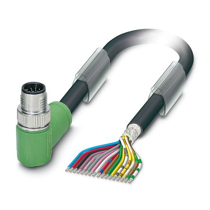 Phoenix Contact Male 17 way M12 to 17 way Unterminated Sensor Actuator Cable, 3 m